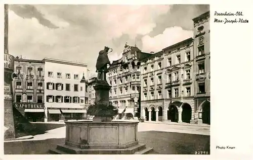 AK / Ansichtskarte Rosenheim Bayern Max Joseph Platz Brunnen Statue Kat. Rosenheim