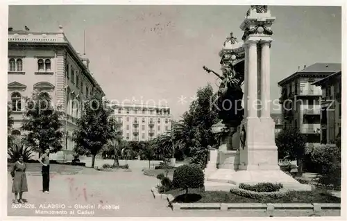 AK / Ansichtskarte Alassio Giardini Pubblici Monumento ai Caduti Kat. 