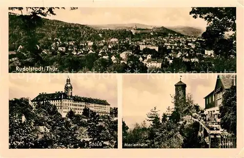 AK / Ansichtskarte Rudolstadt Panorama Schloss Marienturm Kat. Rudolstadt