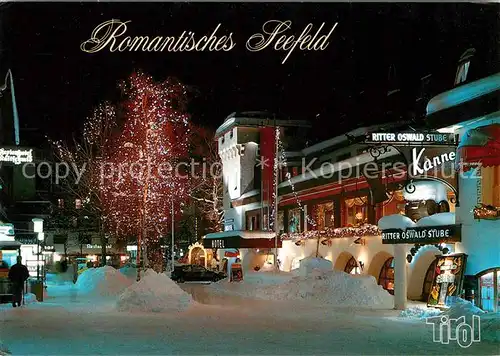 AK / Ansichtskarte Seefeld Tirol Winterabend in der Fussgaengerzone Kat. Seefeld in Tirol