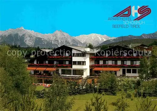 AK / Ansichtskarte Seefeld Tirol Aparthotel Schoenruh Alpenblick Kat. Seefeld in Tirol