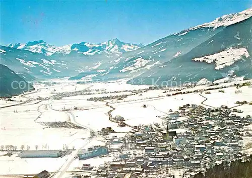 AK / Ansichtskarte Fuegen Panorama mit Zillertaler Alpen Fliegeraufnahme Kat. Fuegen Zillertal