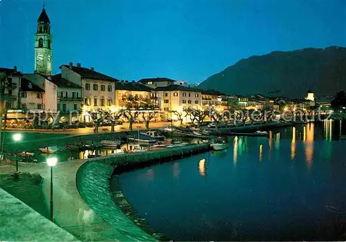 AK / Ansichtskarte Ascona TI Lago Maggiore di notte  Kat. Ascona