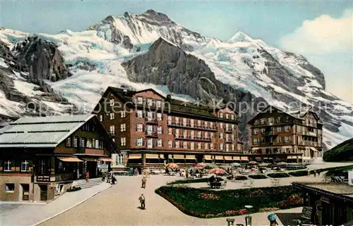 AK / Ansichtskarte Kleine Scheidegg Interlaken Hotel und Jugfrau Kat. Kleine Scheidegg