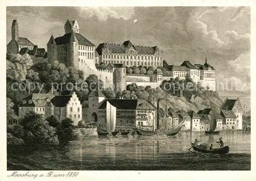 AK / Ansichtskarte Meersburg Bodensee Teilansicht um 1830 Kat. Meersburg