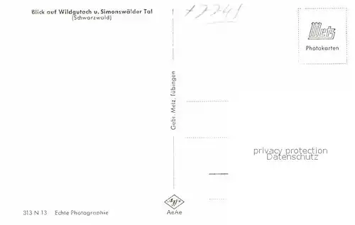 AK / Ansichtskarte Wildgutach mit Simonswaelder Tal Kat. Simonswald