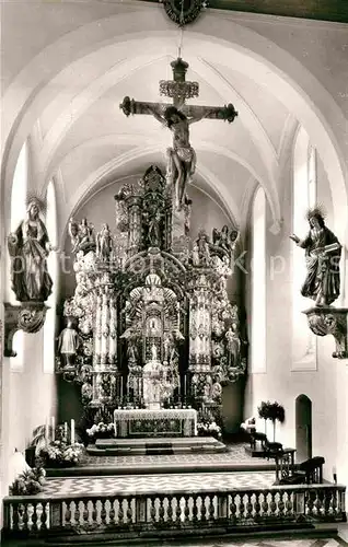 AK / Ansichtskarte Triberg Schwarzwald Wallfahrtskirche Hochaltar und Kreuzigungsgruppe Kat. Triberg im Schwarzwald