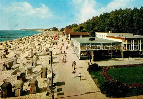 AK / Ansichtskarte Groemitz Ostseebad Partie am Strandcafe Promenade Strand Kat. Groemitz