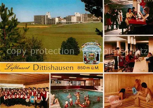 AK / Ansichtskarte Dittishausen Luftkurort Schwarzwald Kurhotel Tanzbar Kegelbahn Sauna Hallenbad Musikkapelle Kat. Loeffingen