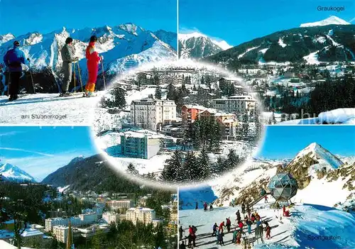 AK / Ansichtskarte Bad Gastein Hotel Kaiserhof Wintersportplatz Skifahrer Stubnerkogel Alpenpanorama Kat. Bad Gastein