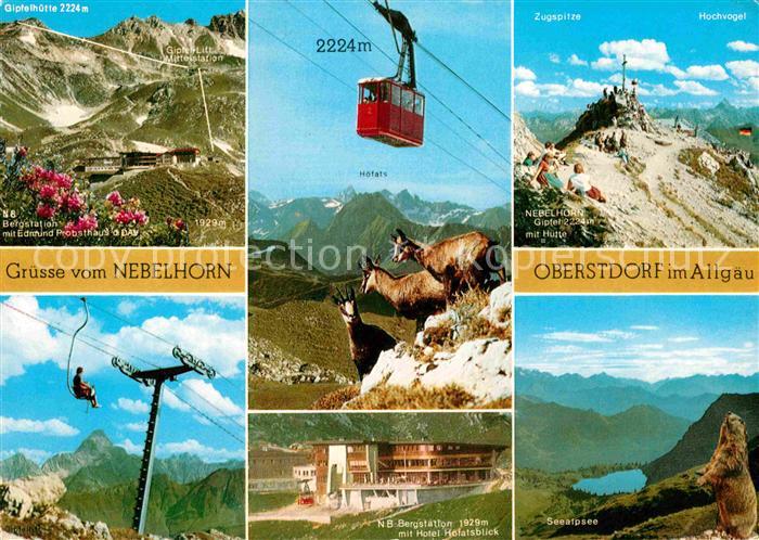 Ak Ansichtskarte Oberstdorf Bergstation Edmund Probst Haus