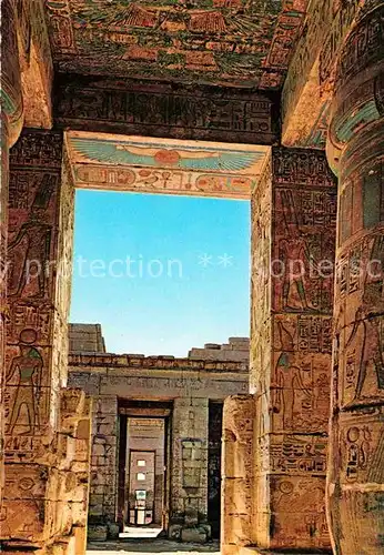 AK / Ansichtskarte Luxor Louqsor Medinet Habu Innenansicht des Ramsestempels Kat. Luxor