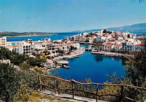 AK / Ansichtskarte Agios Nicolaos Panorama Hafen