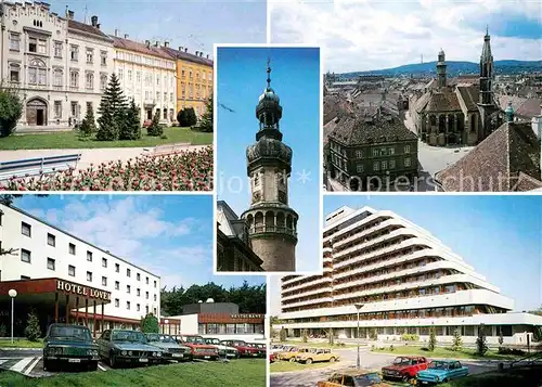 AK / Ansichtskarte Sopron Teilansichten Hotel Hochhaus Architektur Kirche