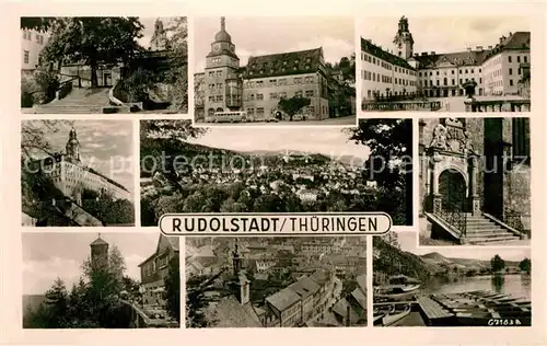 AK / Ansichtskarte Rudolstadt Rathaus Burg Schloss Portal Kat. Rudolstadt