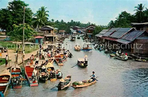AK / Ansichtskarte Bangkok Wad Sai Floating Market Kat. Bangkok