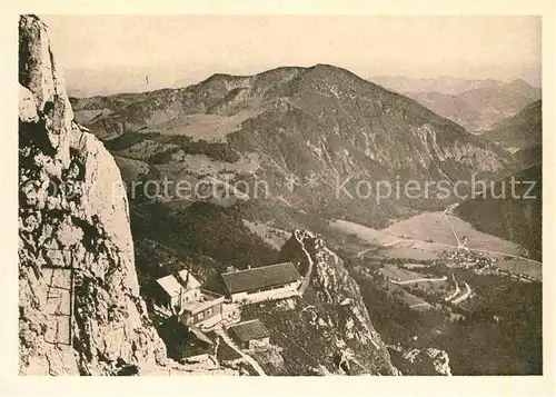 AK / Ansichtskarte Wendelsteinhaus mit Blick auf Bayrischzell Kat. Bayrischzell