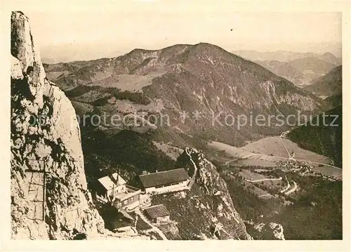 AK / Ansichtskarte Wendelsteinhaus mit Blick auf Bayrischzell Kat. Bayrischzell