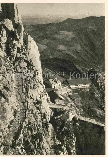 AK / Ansichtskarte Wendelsteinhaus mit Wendelstein Gipfelweg Kat. Bayrischzell