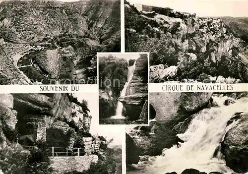 AK / Ansichtskarte Navacelles St. Maurice Wasserfall Fliegeraufnahme Ferme de Baume Auriol Kat. Navacelles