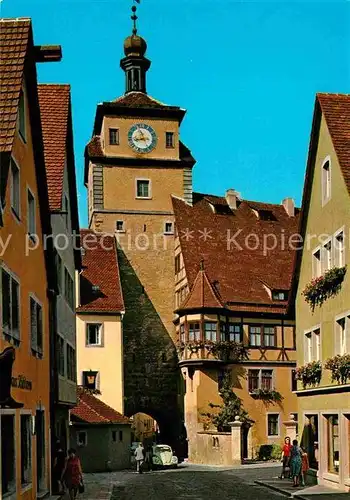 AK / Ansichtskarte Rothenburg Tauber Weisser Turm Kat. Rothenburg ob der Tauber