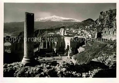 AK / Ansichtskarte Taormina Sizilien Panorama dal teatro greco romano Kat. 