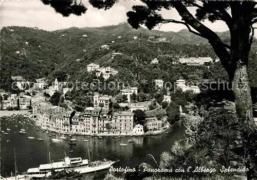 AK / Ansichtskarte Portofino Liguria Panorama con Albergo Splendido Kat. Portofino