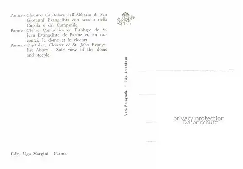 AK / Ansichtskarte Parma Emilia Romagna Chiostro Capitolare dell Abbazia di San Giovanni Kat. Parma
