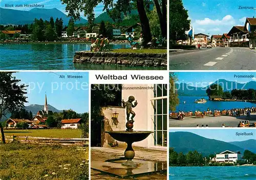 AK / Ansichtskarte Bad Wiessee Zentrum Promenade Spielbank Alt Wiessee Hirschberg Kat. Bad Wiessee