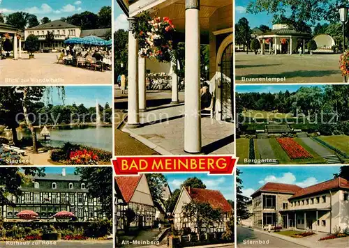AK / Ansichtskarte Bad Meinberg Brunnentemple Berggarten Sternbad Kurhaus Wandelhalle Stausee Kat. Horn Bad Meinberg