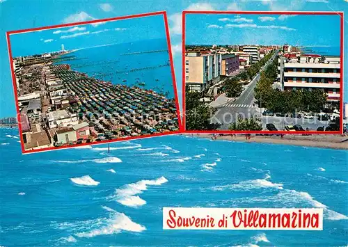 AK / Ansichtskarte Villamarina Cesenatico Strand Haeuserpartie an der Kueste