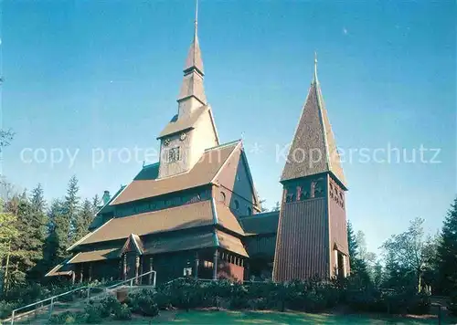 AK / Ansichtskarte Hahnenklee Bockswiese Harz Nordische Stabkirche Kat. Goslar