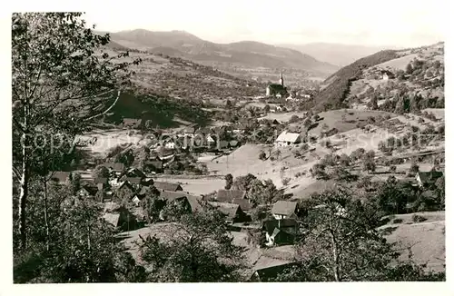 AK / Ansichtskarte Oberharmersbach Panorama Kirche Kat. Oberharmersbach