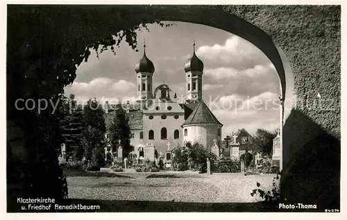 AK / Ansichtskarte Benediktbeuern Klosterkirche Friedhof Kat. Benediktbeuern