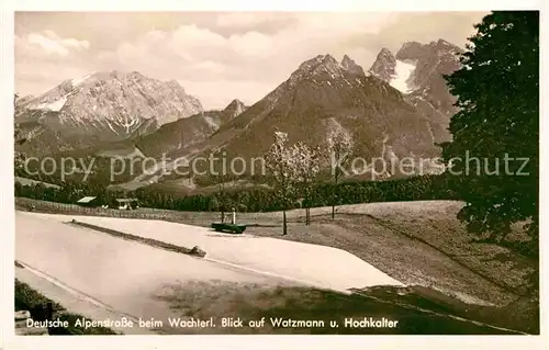 AK / Ansichtskarte Berchtesgaden Blick auf den Watzmann und Hochkalter Kat. Berchtesgaden