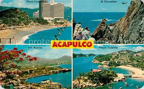 AK / Ansichtskarte Acapulco Condesa Beach Clavadista Los Muelles Playa Coletilla Kat. Acapulco