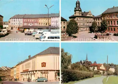 AK / Ansichtskarte Schleiz Neumarkt Rathaus Kaufhaus Magnet Bergkirche Kat. Schleiz