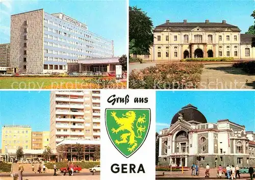 AK / Ansichtskarte Gera Interhotel Kunstgalerie Buehnen der Stadt Kat. Gera