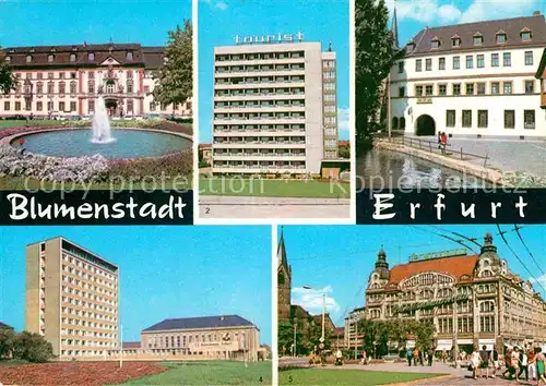 AK / Ansichtskarte Erfurt Platz der DSF Hotel Tourist Paedagogisches Institut Comthurhof Anger Kat. Erfurt