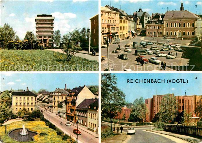 AK / Ansichtskarte Reichenbach_Vogtland Markt Wasserturm Park des