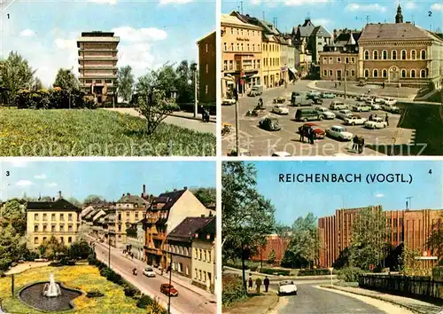 AK / Ansichtskarte Reichenbach Vogtland Wasserturm Marktplatz Park des Friedens Kat. Reichenbach