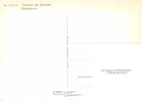 AK / Ansichtskarte Findeln VS Matterhorn Kat. Findelen