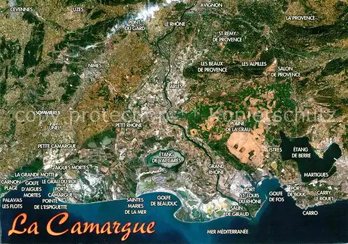 AK / Ansichtskarte Camargue Satelitenbild
