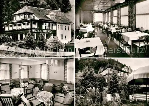 AK / Ansichtskarte Triberg Schwarzwald Gasthof Pension Gerwig Gastraeume Kat. Triberg im Schwarzwald