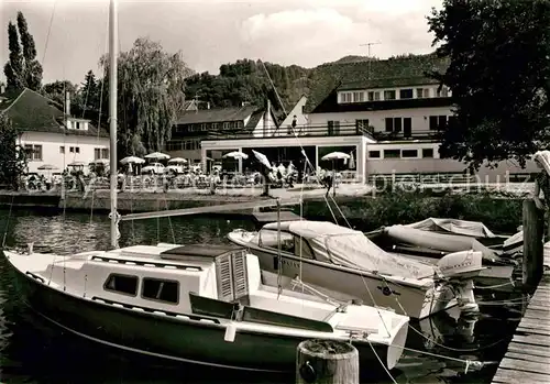 AK / Ansichtskarte Bodman Bodensee Cafe und Weinstube Hasler Bootsliegeplatz