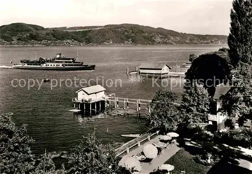 AK / Ansichtskarte Bodman Bodensee Cafe Weinstube Hasler Faehre