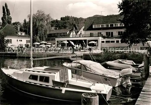 AK / Ansichtskarte Bodman Bodensee Conditorei Cafe Weinstube Hasler Bootsliegeplatz