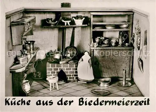 AK / Ansichtskarte Bodman Bodensee Schloss Frauenberg Sammlung alter Puppenkuechen und Puppenstuben Kueche aus der Biedermeierzeit