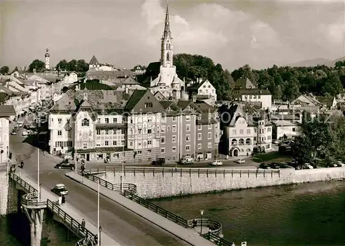 AK / Ansichtskarte Bad Toelz Isarbruecke mit Marktstrasse Kat. Bad Toelz