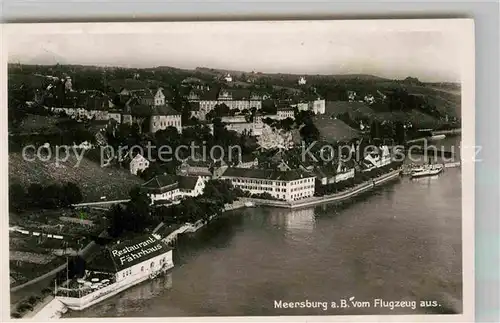 AK / Ansichtskarte Meersburg Bodensee Fliegeraufnahme Restaurant Faehrhaus Kat. Meersburg